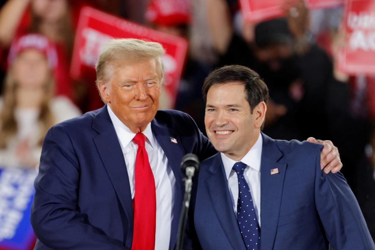 El presidente Donald Trump y el senador Marco Rubio, en un acto de la campaña del Partido Republicano.