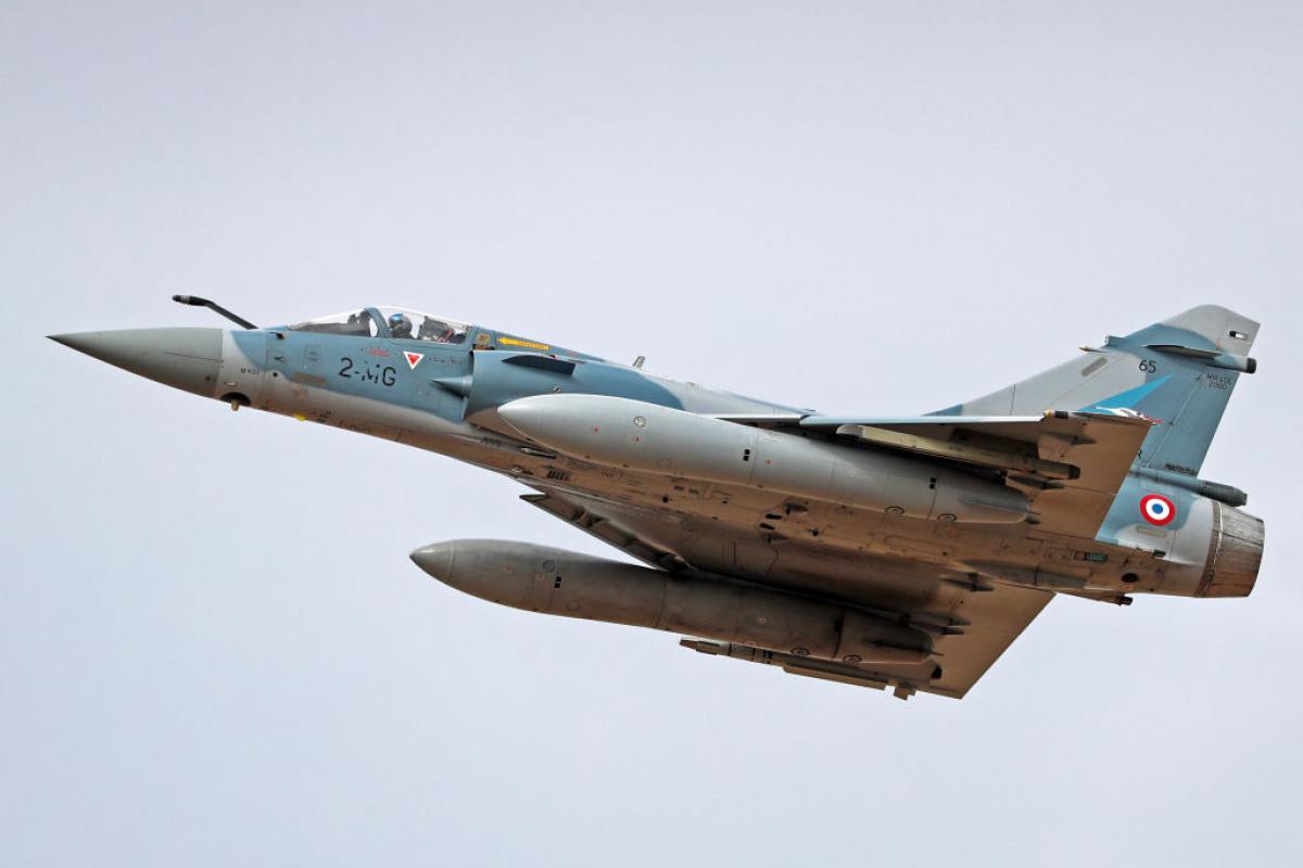 Un Mirage 2000-5F de las Fuerzas Aéreas de Francia.