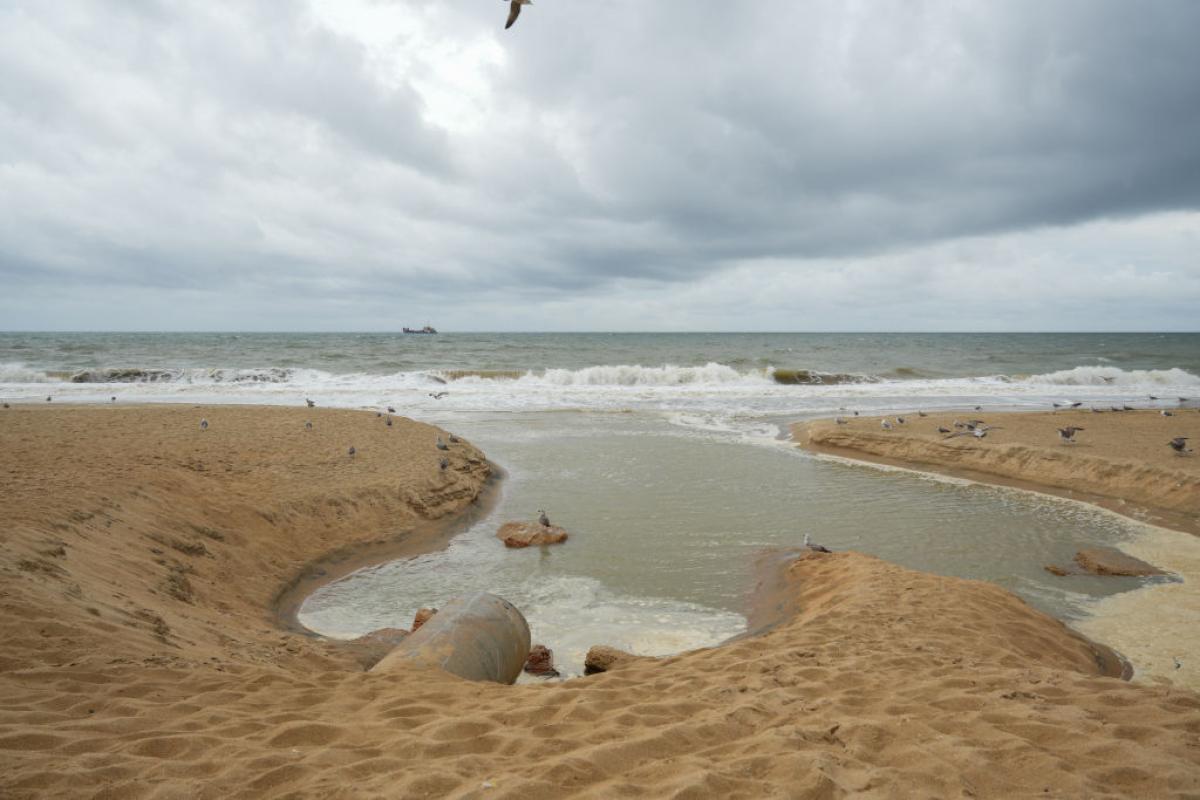 La playa de La Antilla, en Huelva, este jueves.