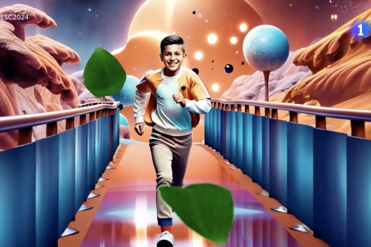 Una postal de Eurovisión Junior 2024 creada con Inteligencia Artificial.