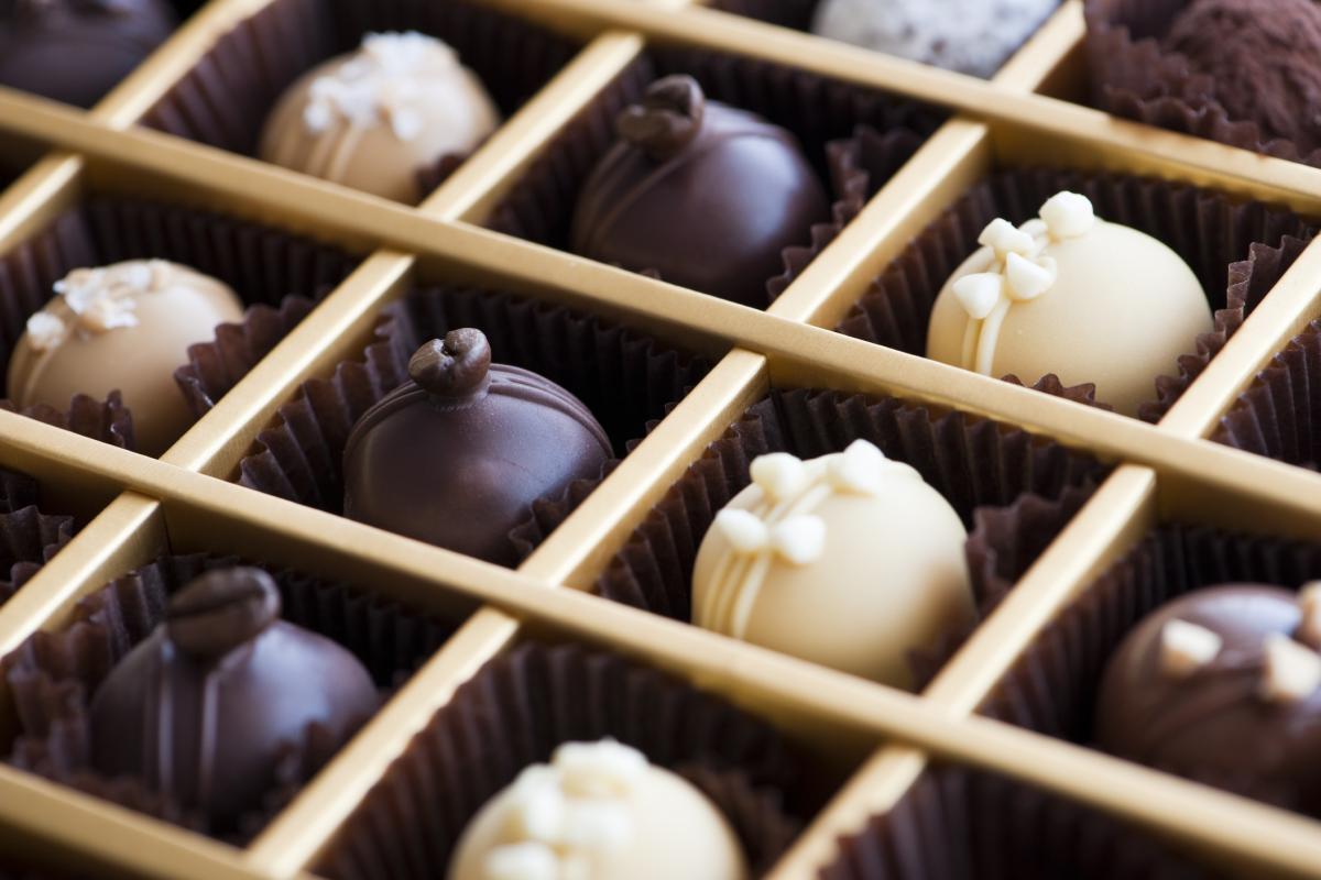 Imagen de archivo de una caja de bombones.