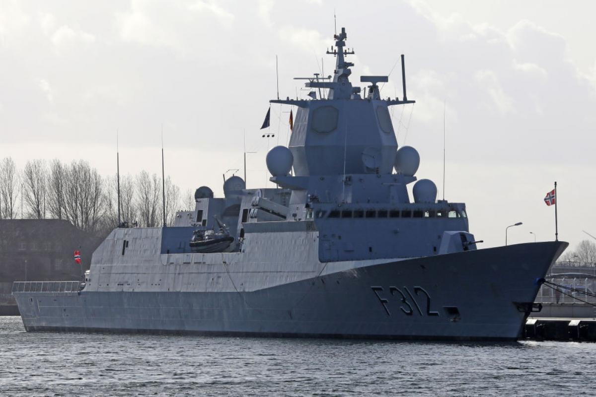 Imagen de archivo de la fragata noruega Otto Sverdrup.