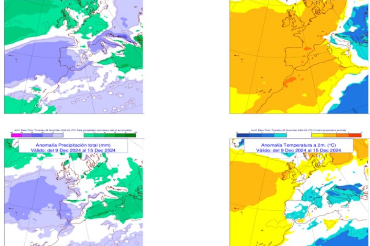 Imágenes de AEMET para las próximas semanas
