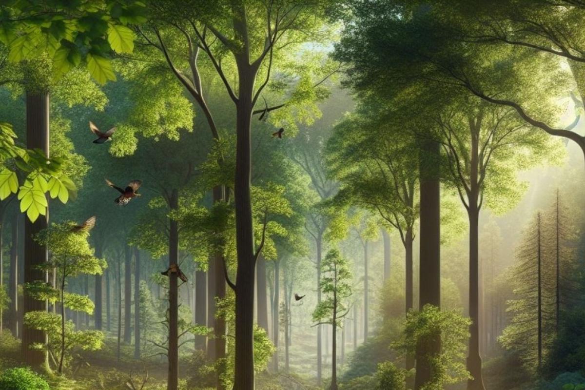 Recreación de un bosque regenerado