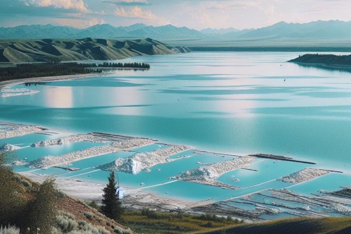 Recreación de un lago de litio