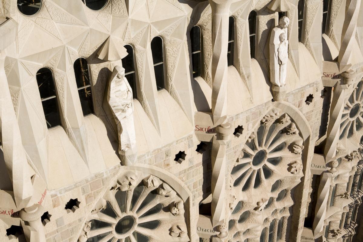 Un detalle de la Sagrada Familia de Barcelona.