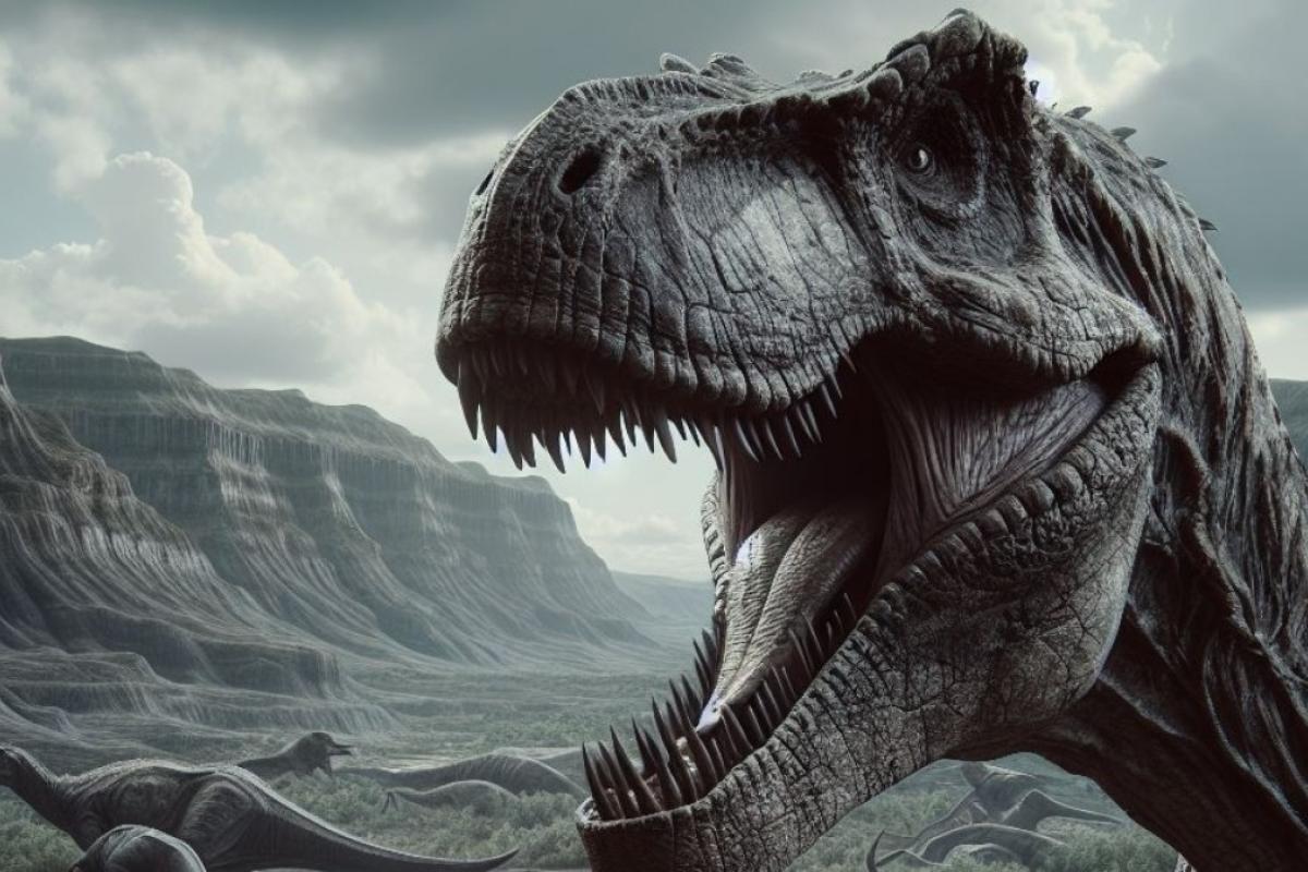 Un dinosaurio creado por IA.