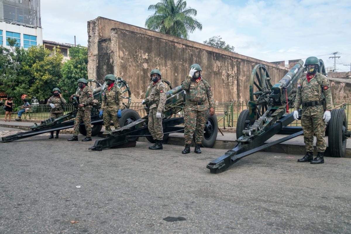 Militares en Santo Domingo, República Dominicana.