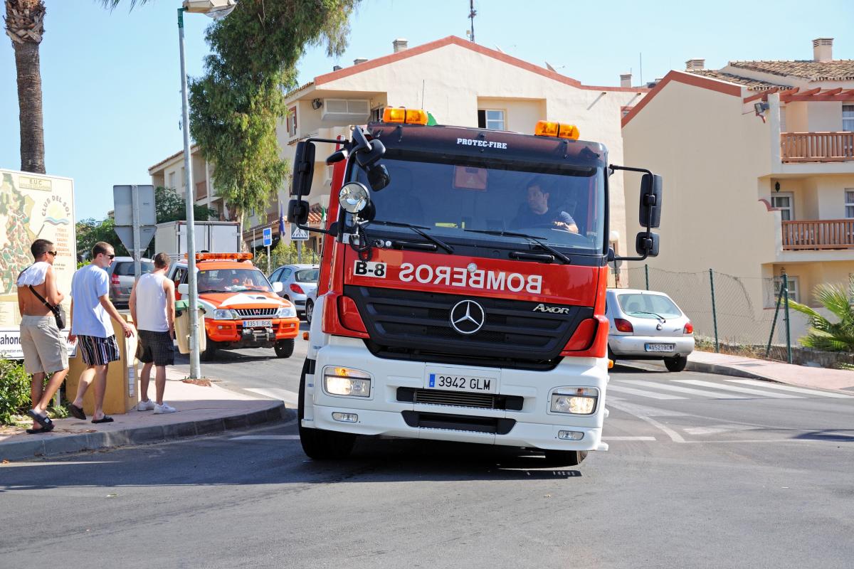 Un camión de bomberos de la Costa del Sol.