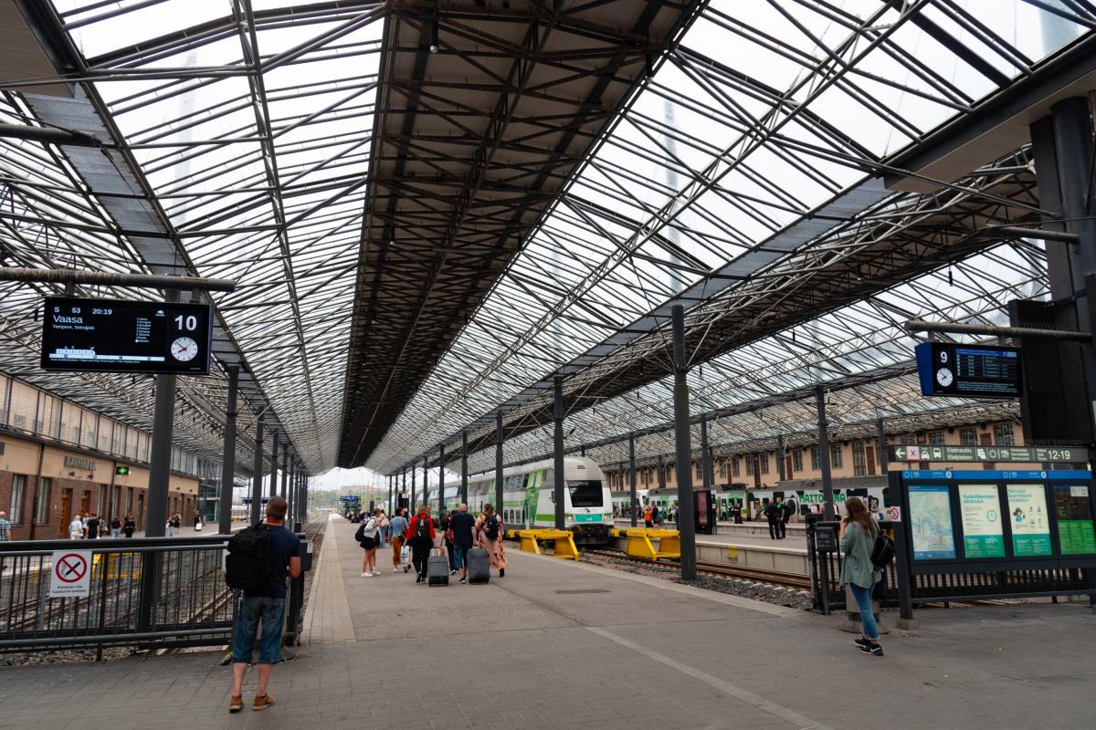 Estación de tren de Helskinki.