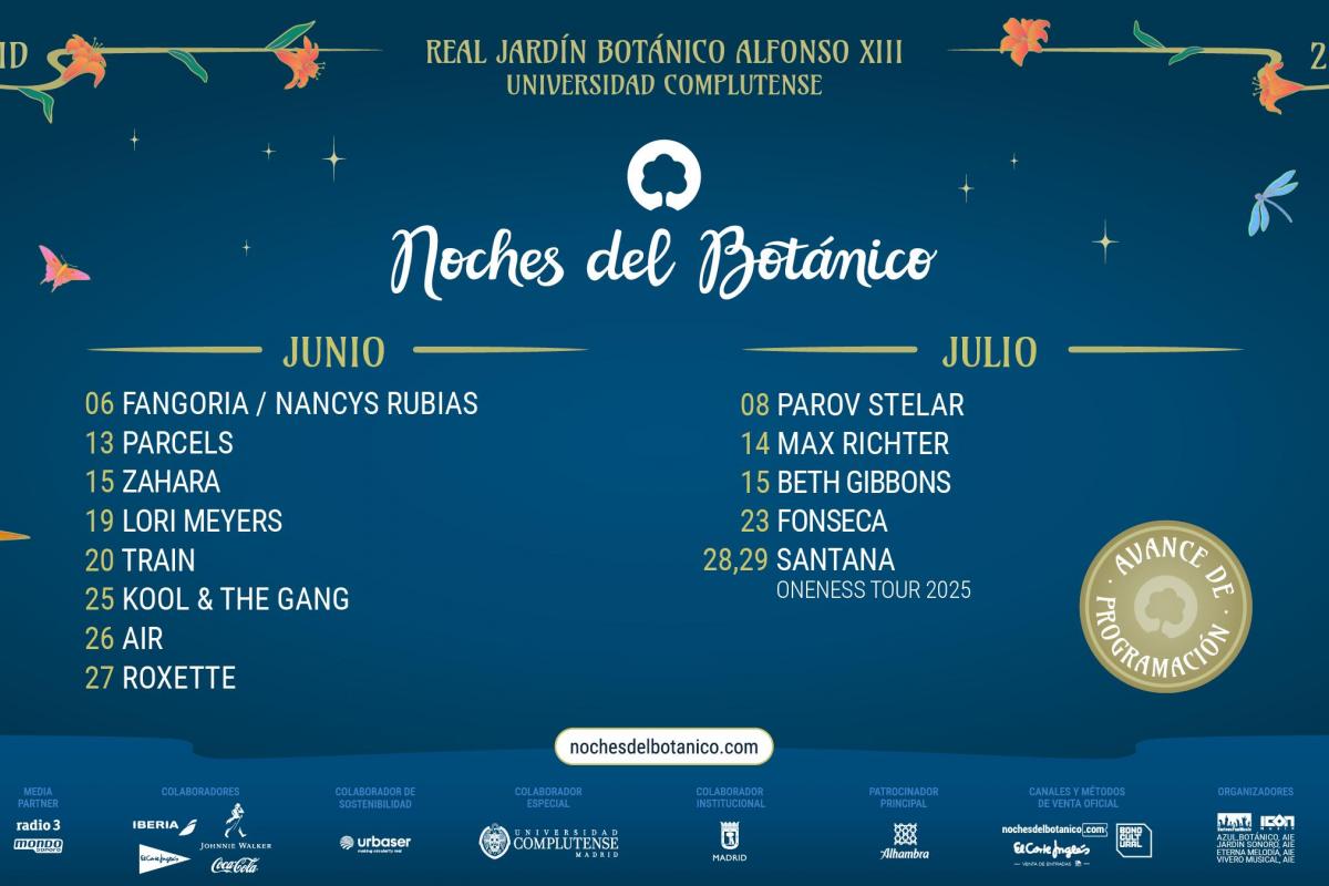 Cartel de la Noches del Botánico.