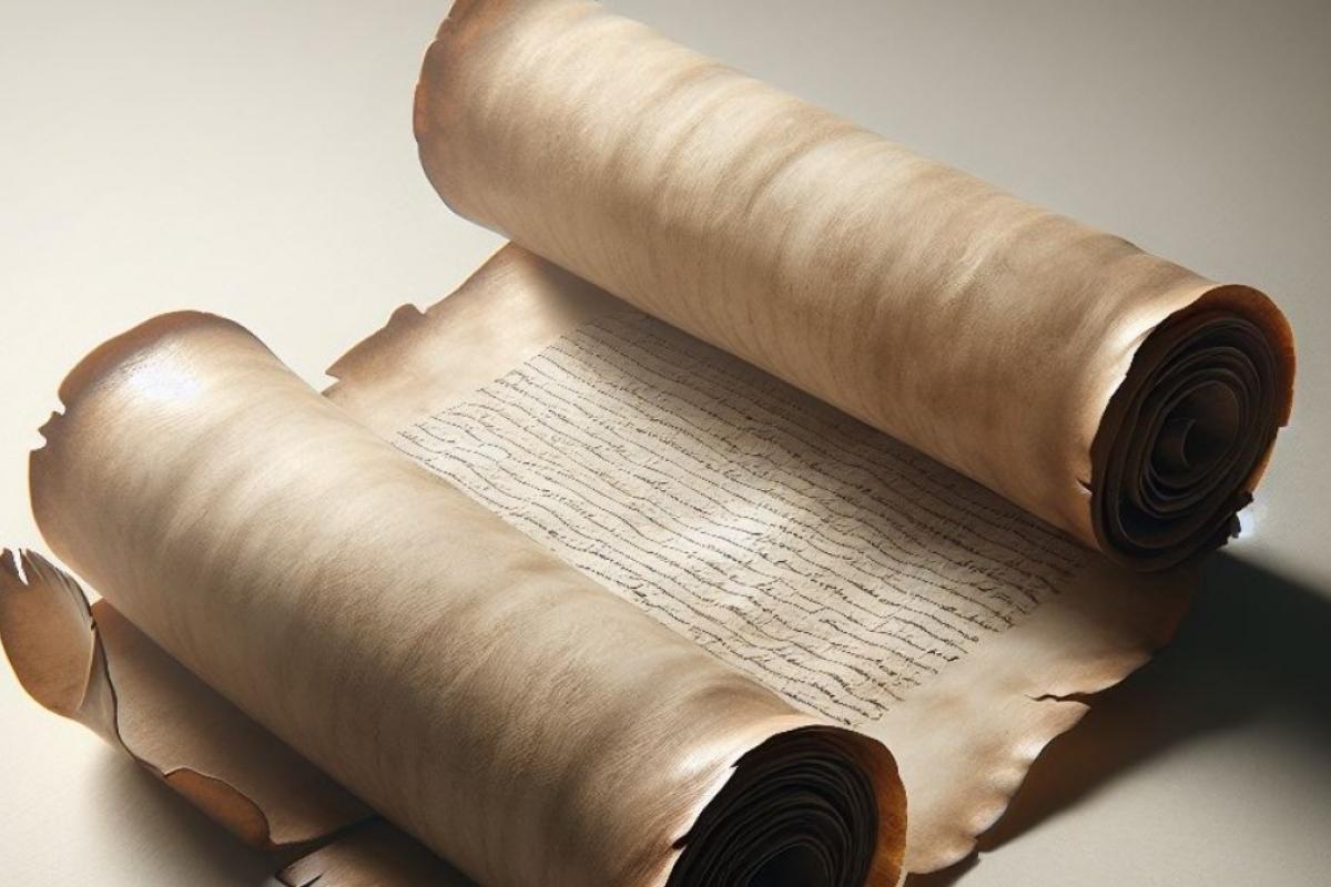 Recreación de un pergamino