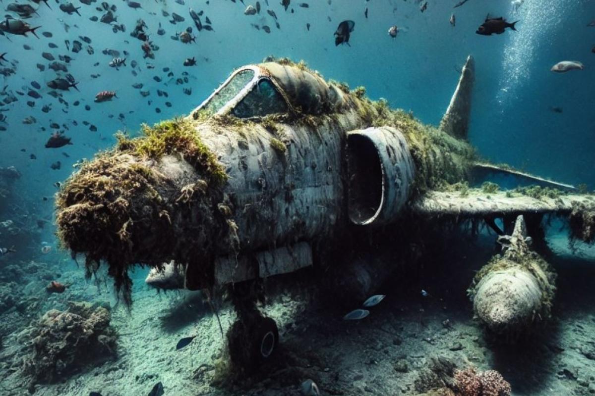 Recreación del Junkers Ju 87 hundido