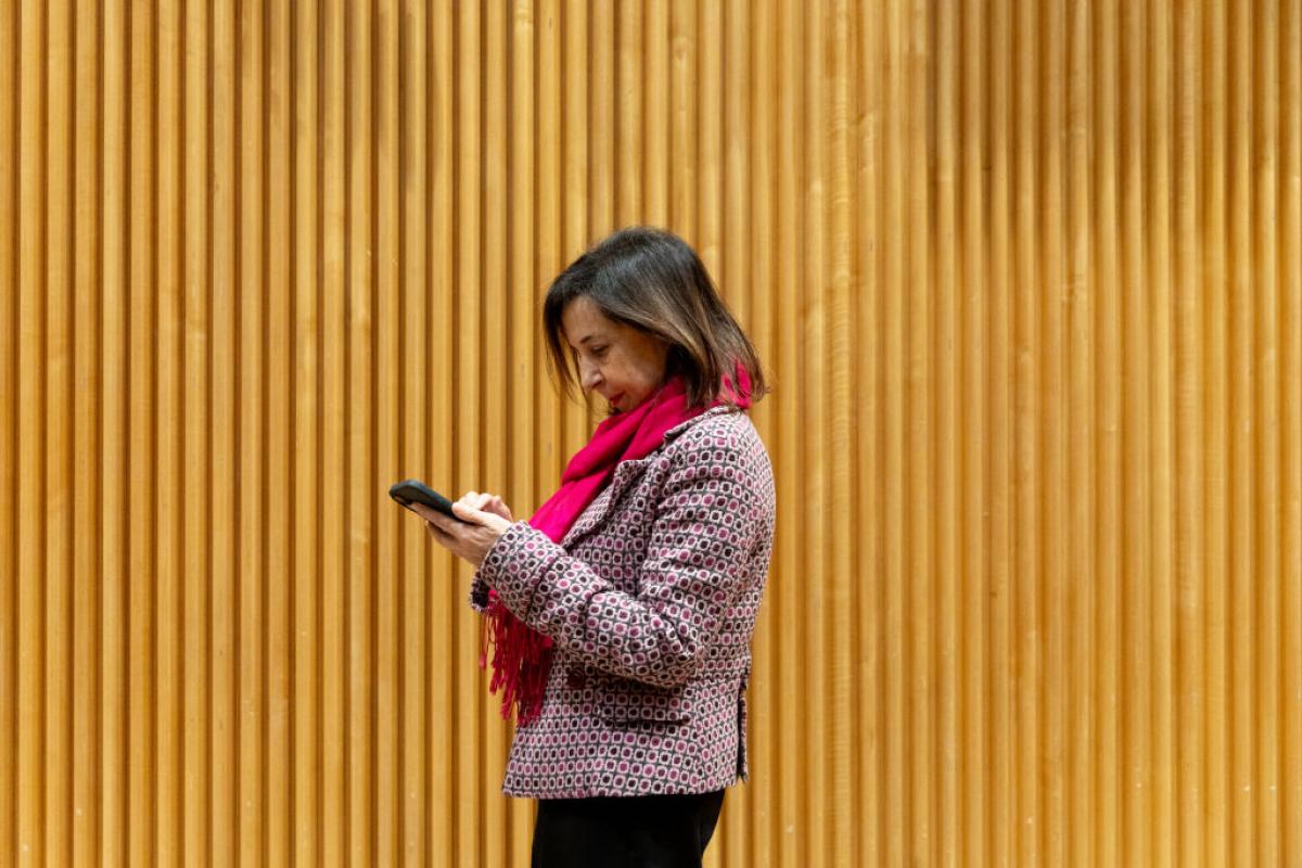 La ministra de Defensa, Margarita Robles, en el Congreso de los Diputados.