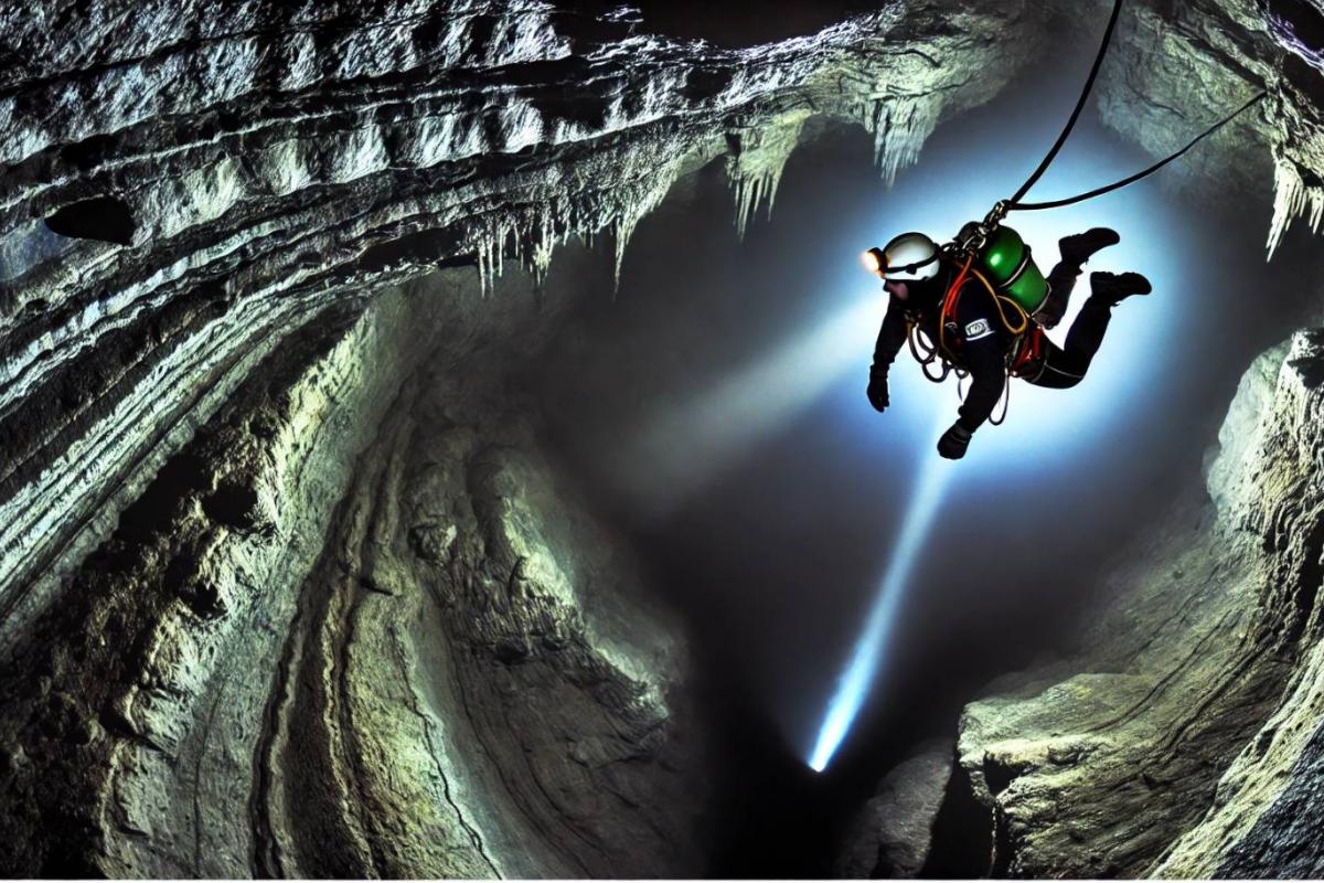 Imagen de una cueva, generada por inteligencia artificial (IA).