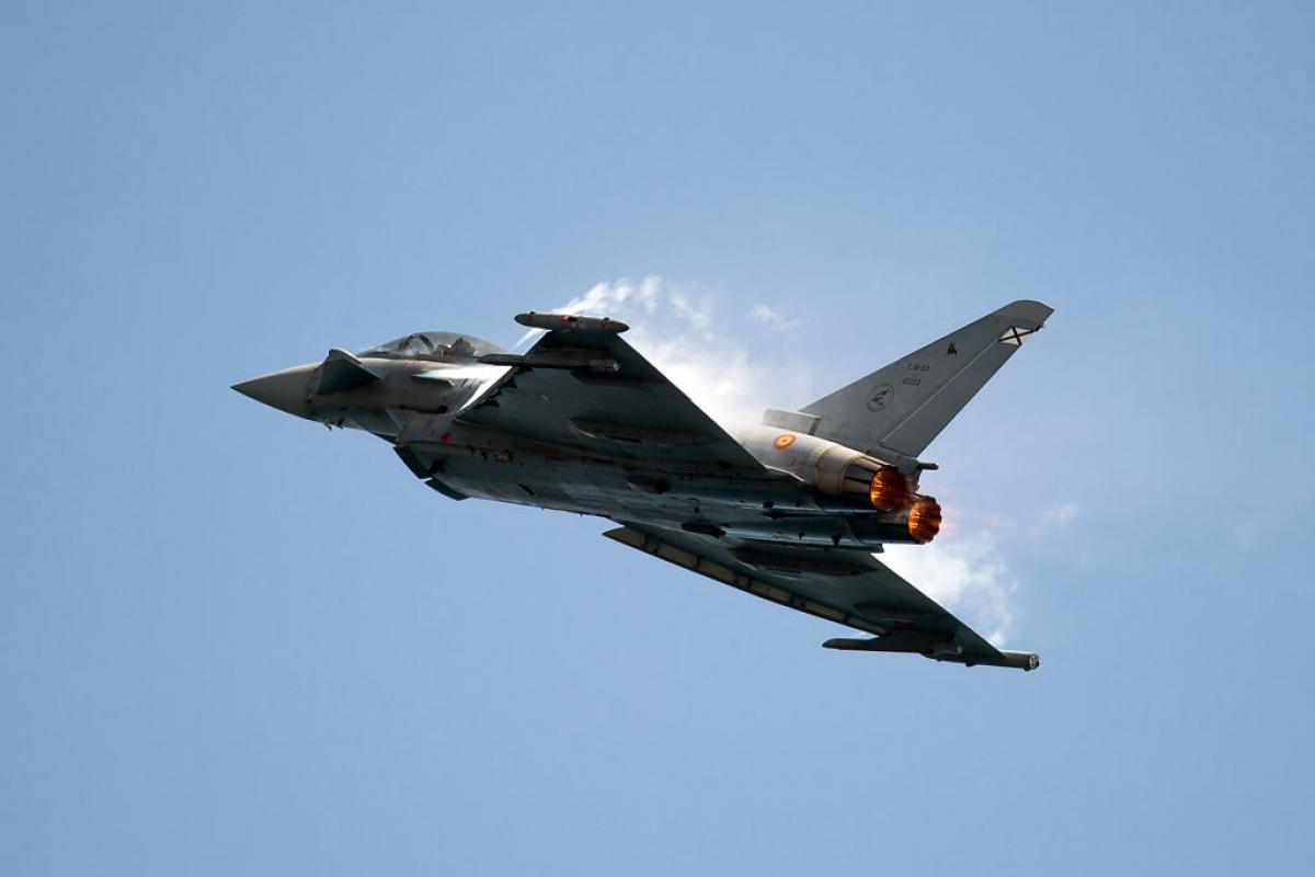 Imagen de archivo de un caza Eurofighter.