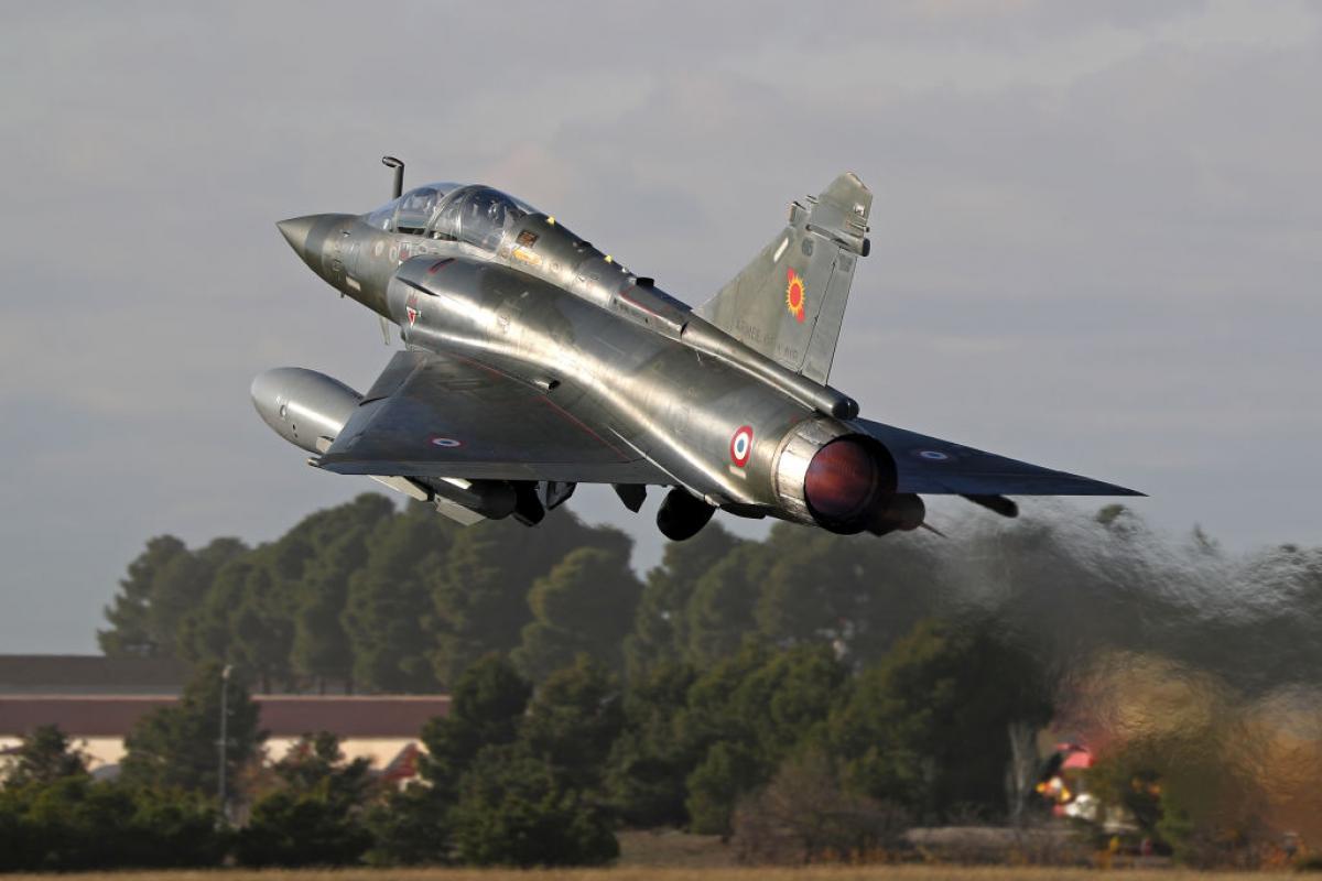 Un Mirage del Ejército del Aire en la base de Los Llanos en Albacete