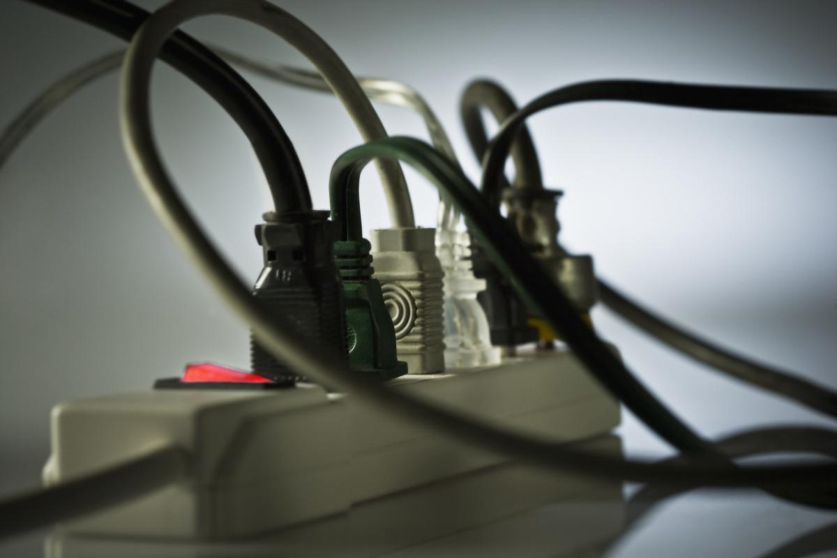 Imagen de una regleta eléctrica.