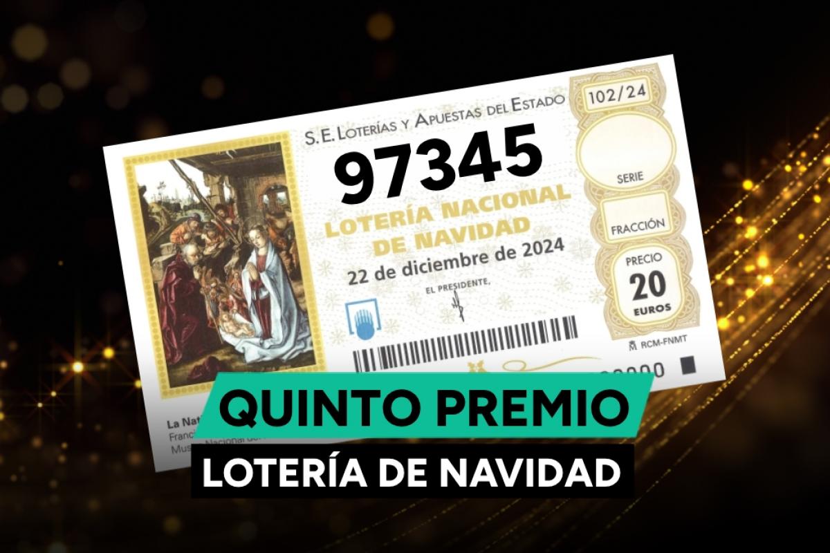 Sexto quinto premio de la Lotería de Navidad 2024.