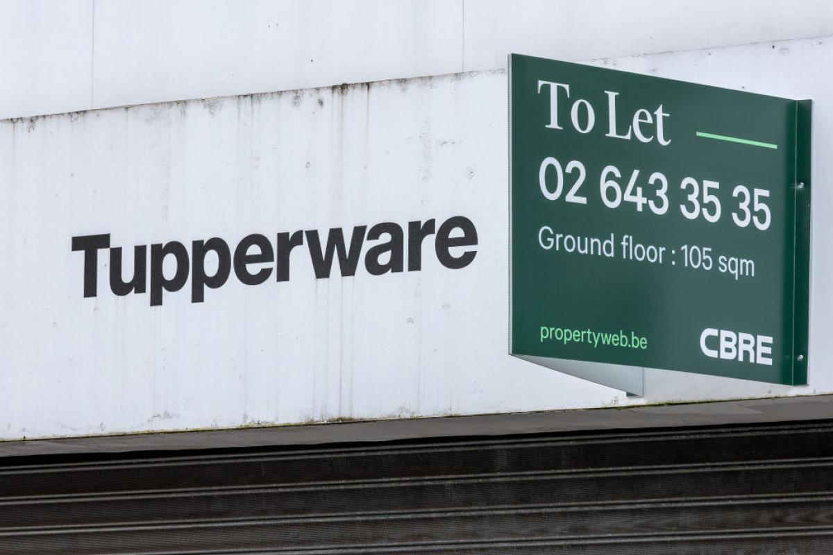 Una de las tiendas de Tupperware en Bruselas(Bélgica) cerrada.