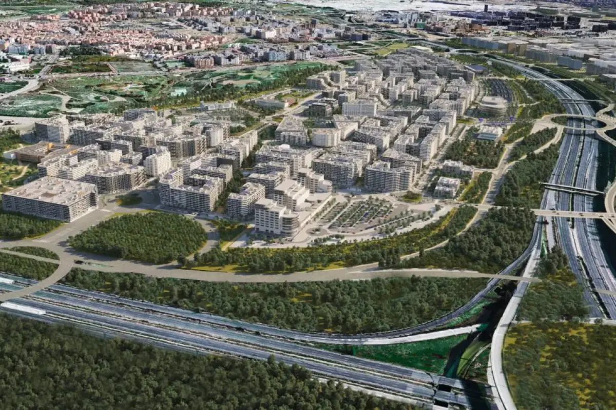 Recreación del desarrollo residencial de Valdecarros.