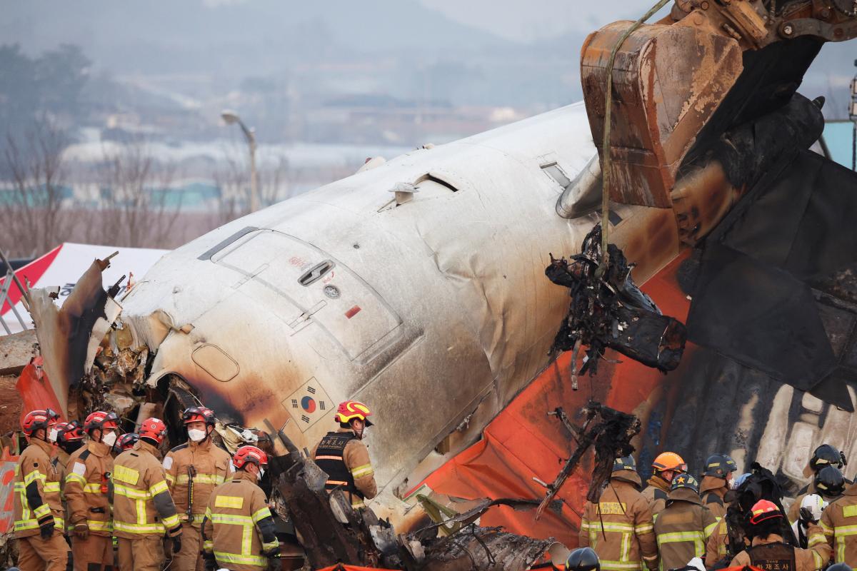 El avión accidentado este domingo en Muan (Corea del Sur).