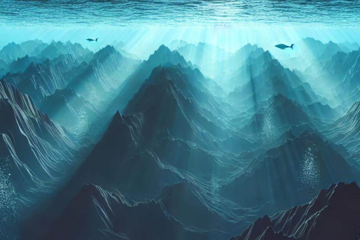 Recreación de una cordillera marina