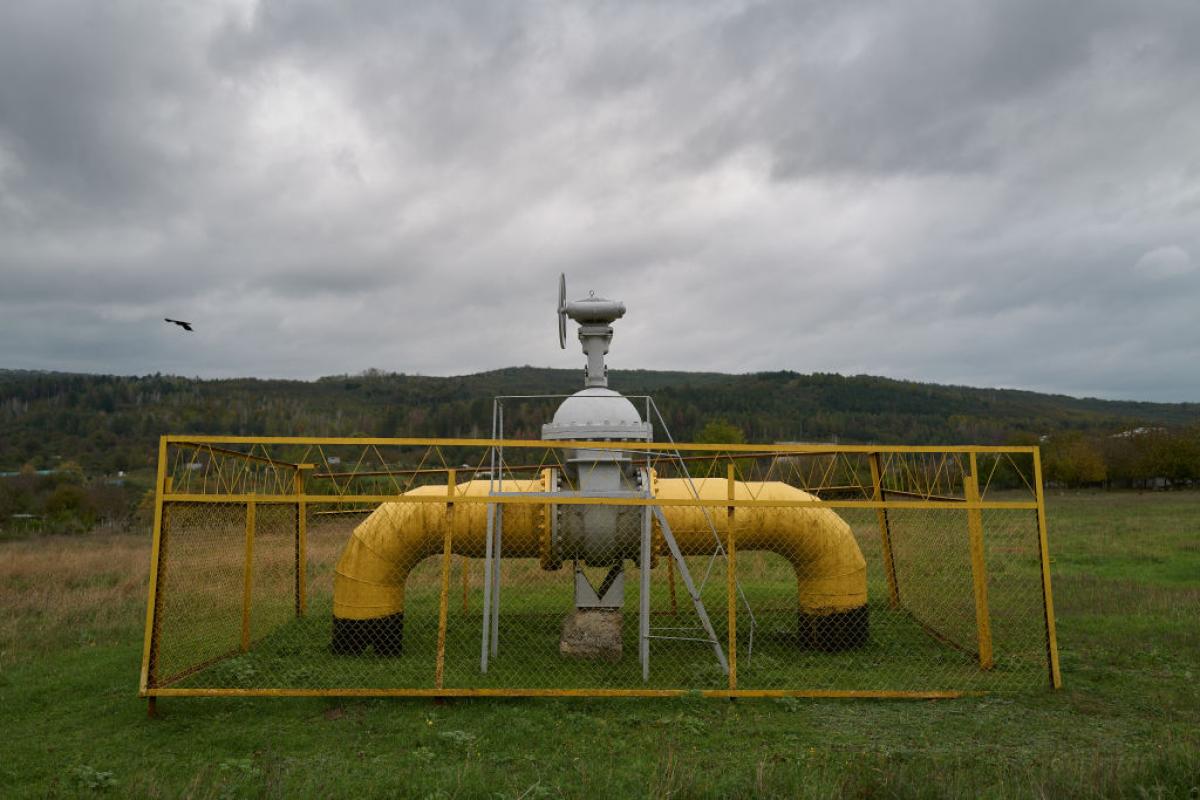 Un tramo del gasoducto que conecta Moldavia con Rusia.