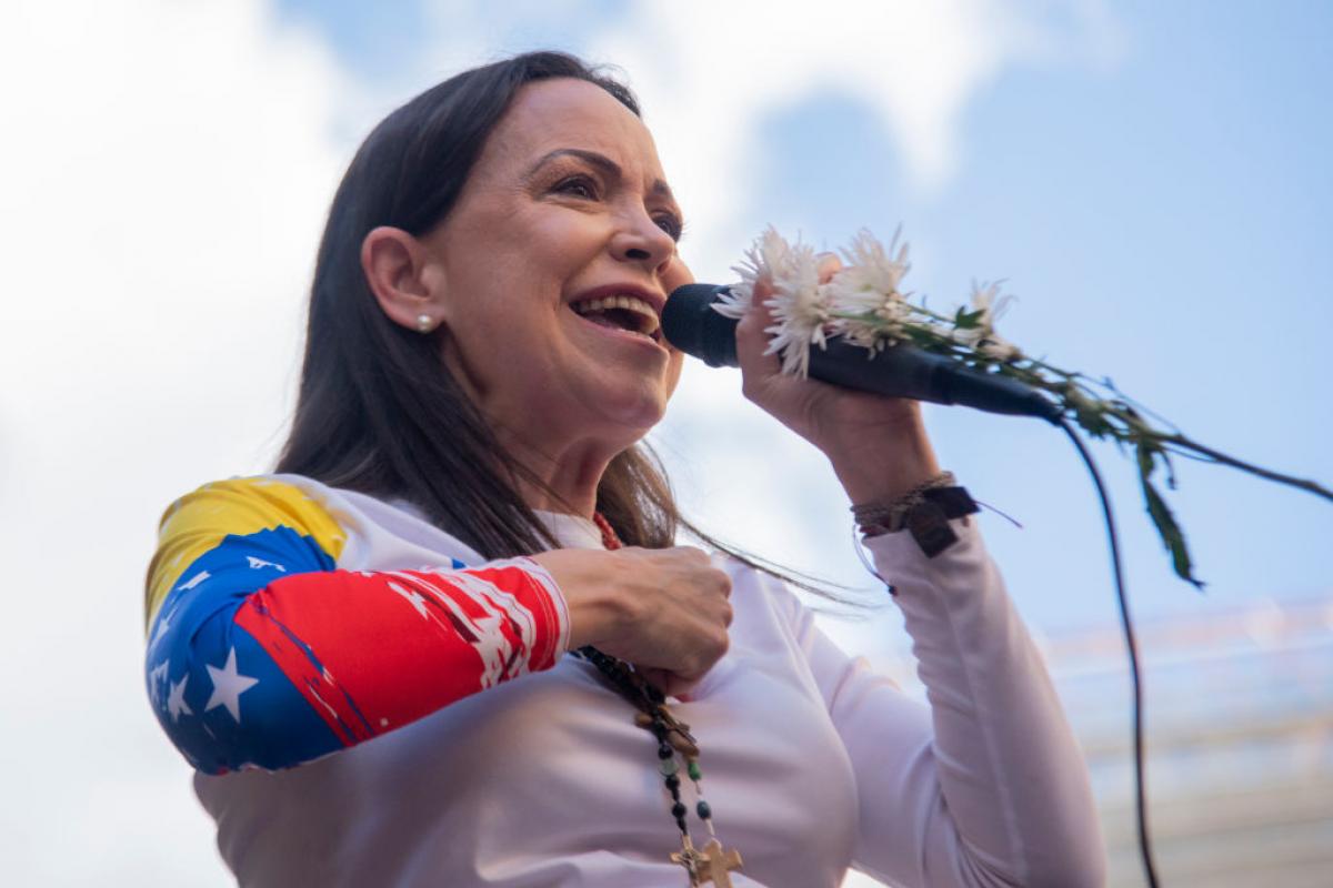 Discurso de María Corina Machado en la protesta contra Maduro del 9 de enero