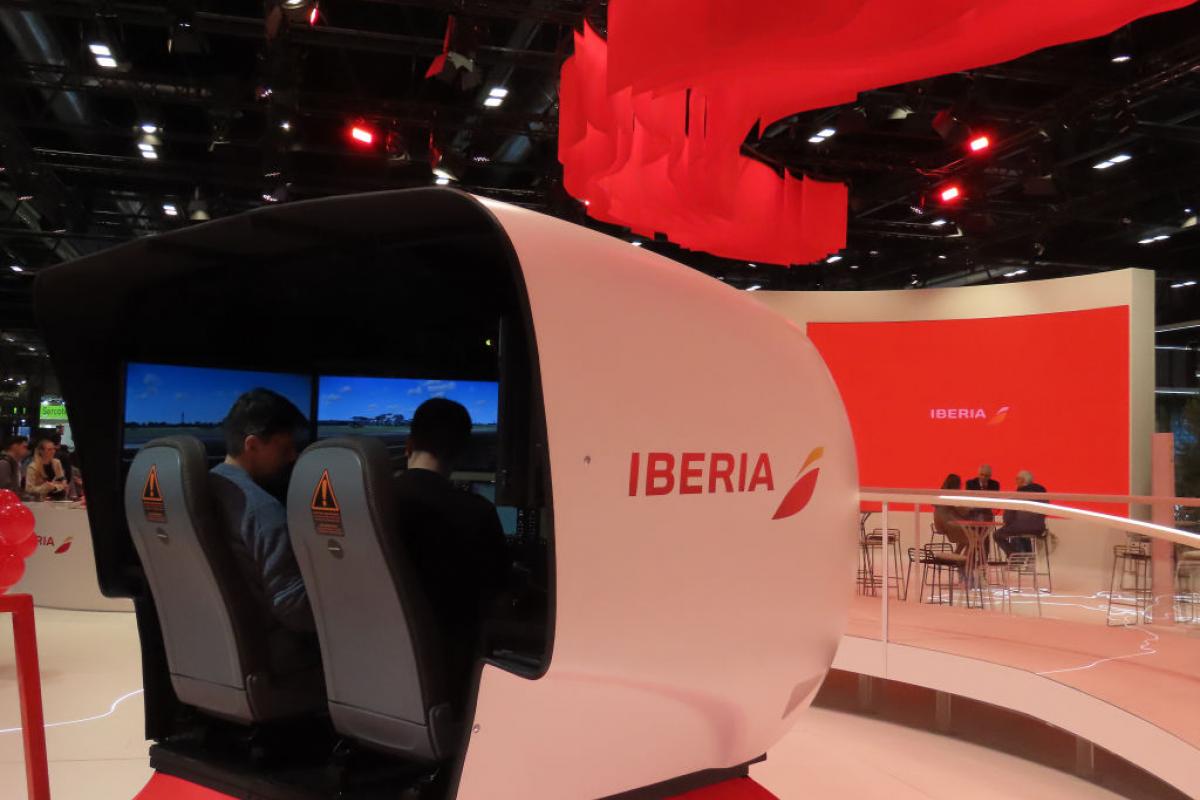 Expositor de Iberia en Fitur 2024.
