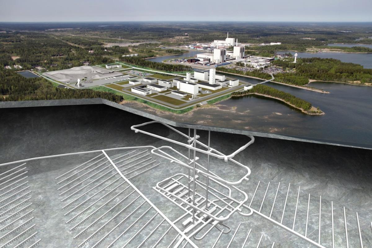 Recreación virtual del cementerio nuclear que van a construir en Suecia.