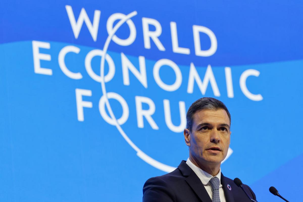 Pedro Sánchez, en Davos