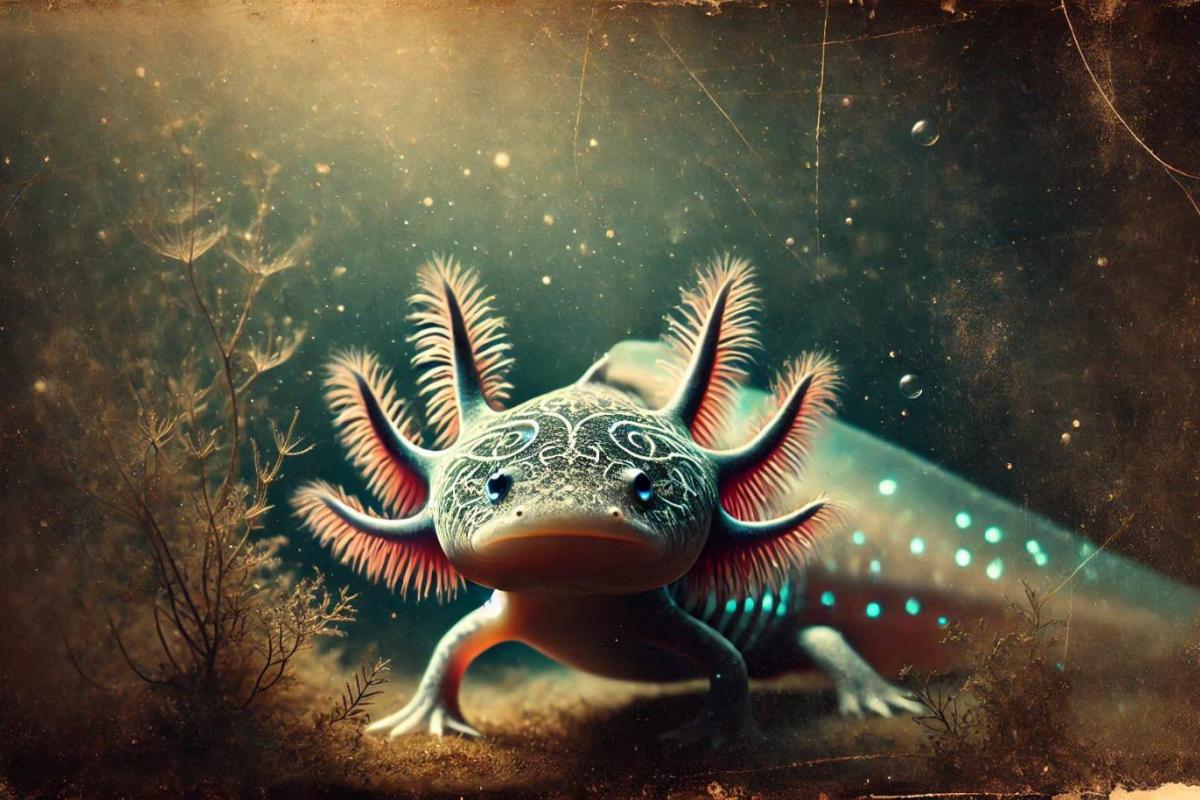 Ejemplar de ajolote creado con Inteligencia Artificial.