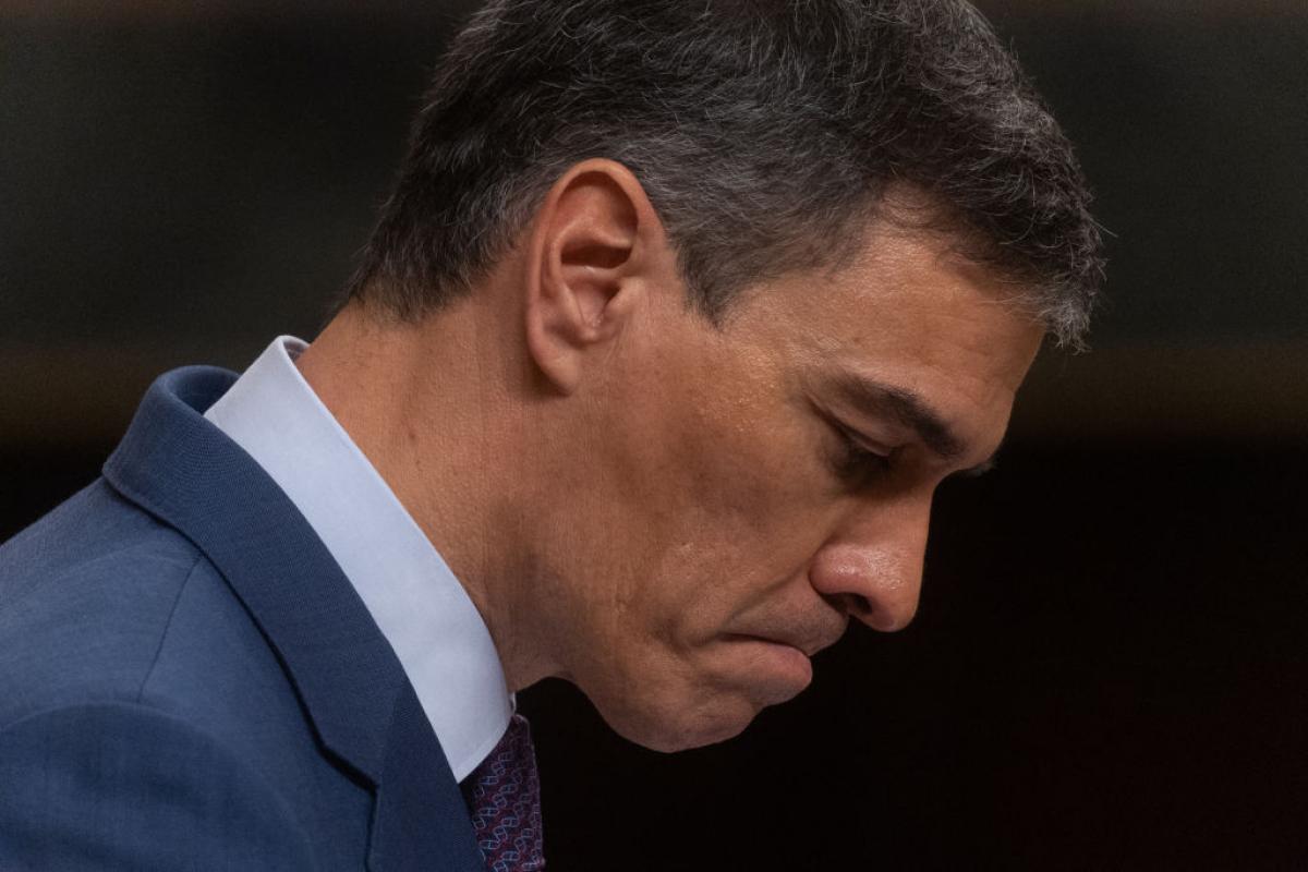 El presidente del Gobierno, Pedro Sánchez, en una de sus intervenciones en el Congreso.
