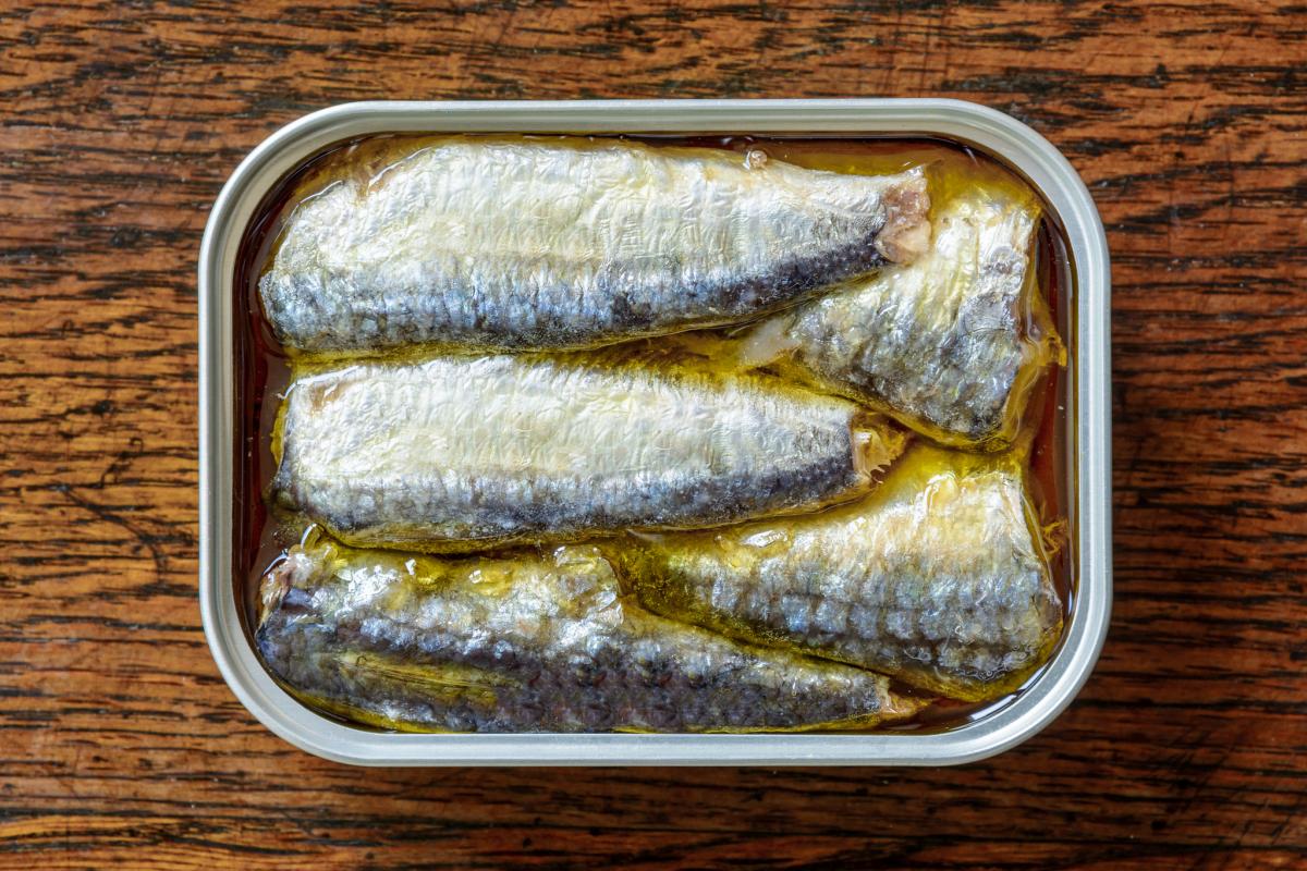 Lata de sardinas en aceite.