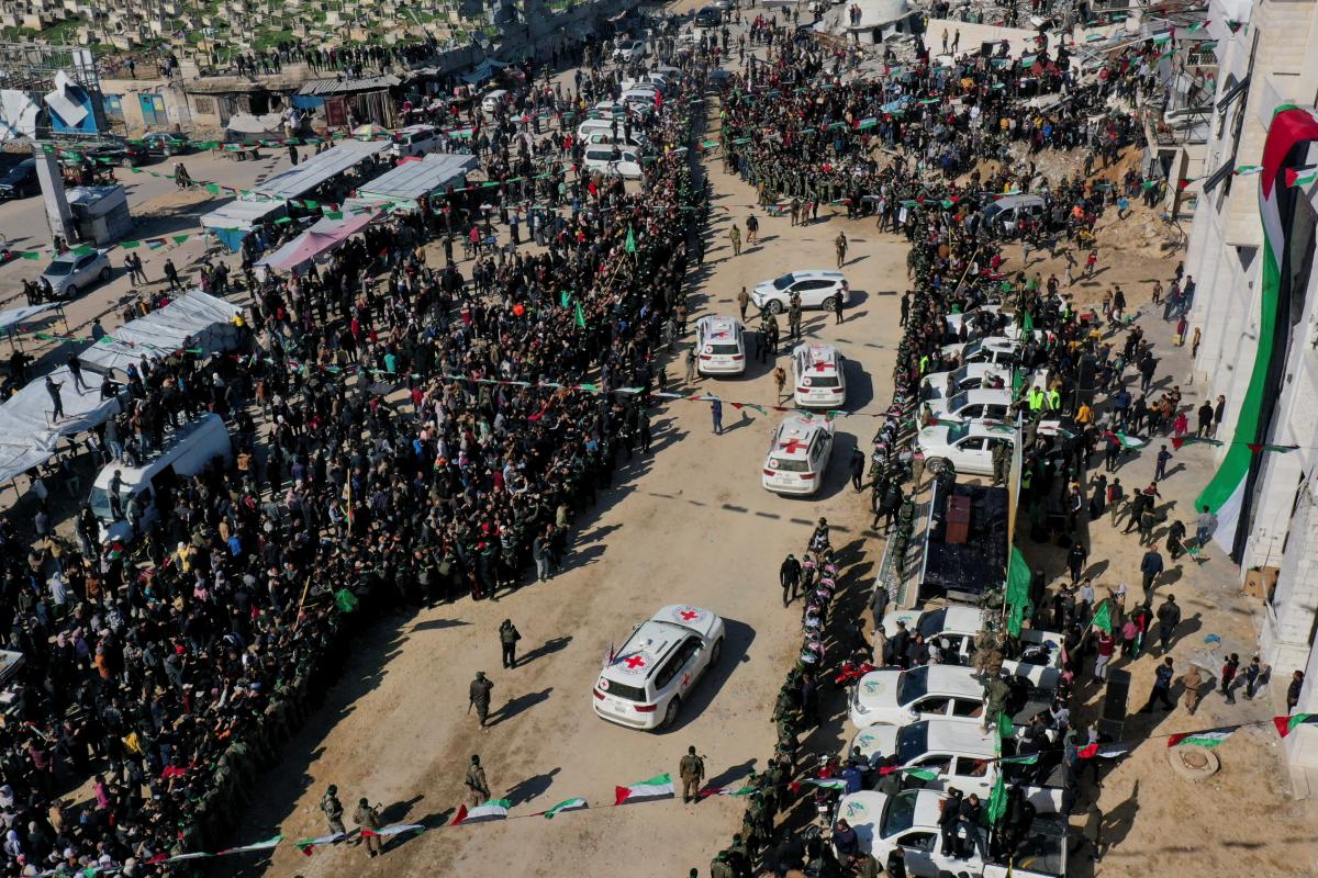 Intercambio de rehenes en Gaza.