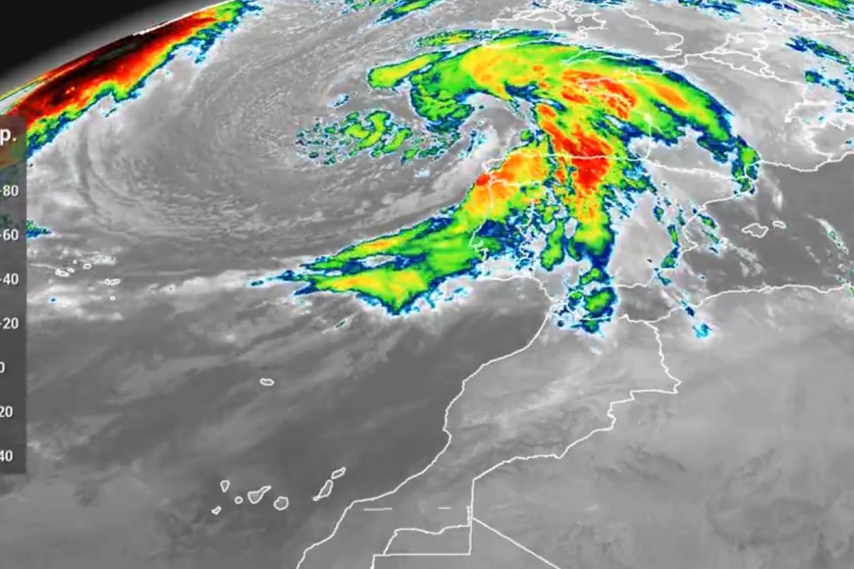 Foto de la previsión de la borrasca Ivo