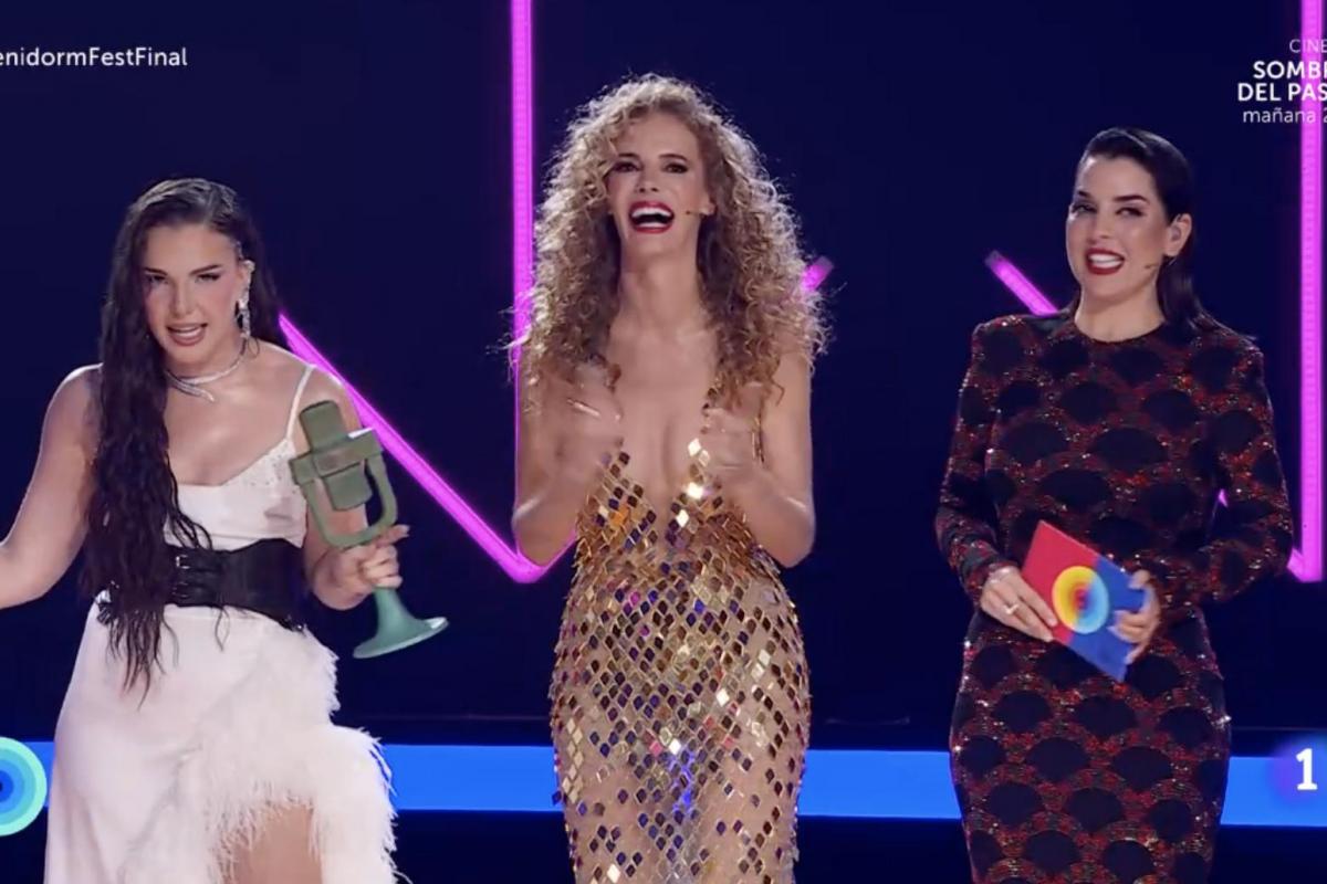 Inés Hernand, Paula Vázquez y Ruth Lorenzo, en la final del Benidorm Fest.