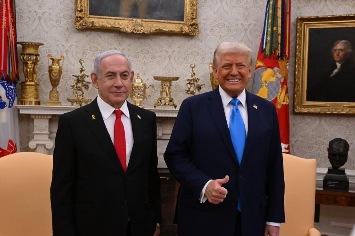 El presidente de Estados Unidos, Donald Trump, y el primer ministro de Israel, Benjamin Netanyahu, en el Despacho Oval de la Casa Blanca.