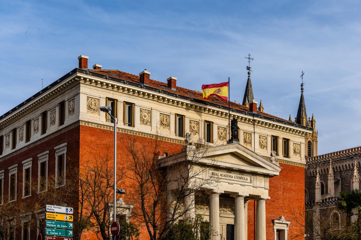 Edificio de la Real Academia Española (RAE), en Madrid.