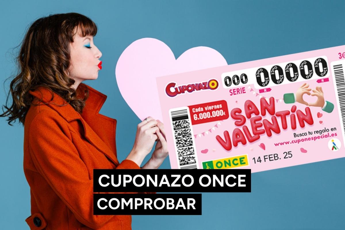 Cuponazo de San Valentín de la ONCE hoy viernes 14 de febrero en directo.