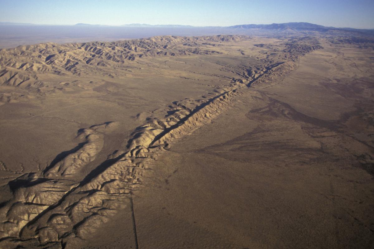 Vista de la falla de San Andrés, en California (EEUU), en una imagen de archivo.