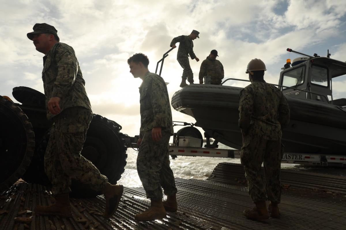 Soldados estadounidenses en un ejercicio llevado a cabo en la Base Naval de Rota, Cádiz.