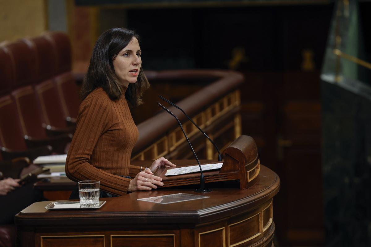 La secretaria general de Podemos, Ione Belarra, en una imagen de archivo durante un pleno en el Congreso.