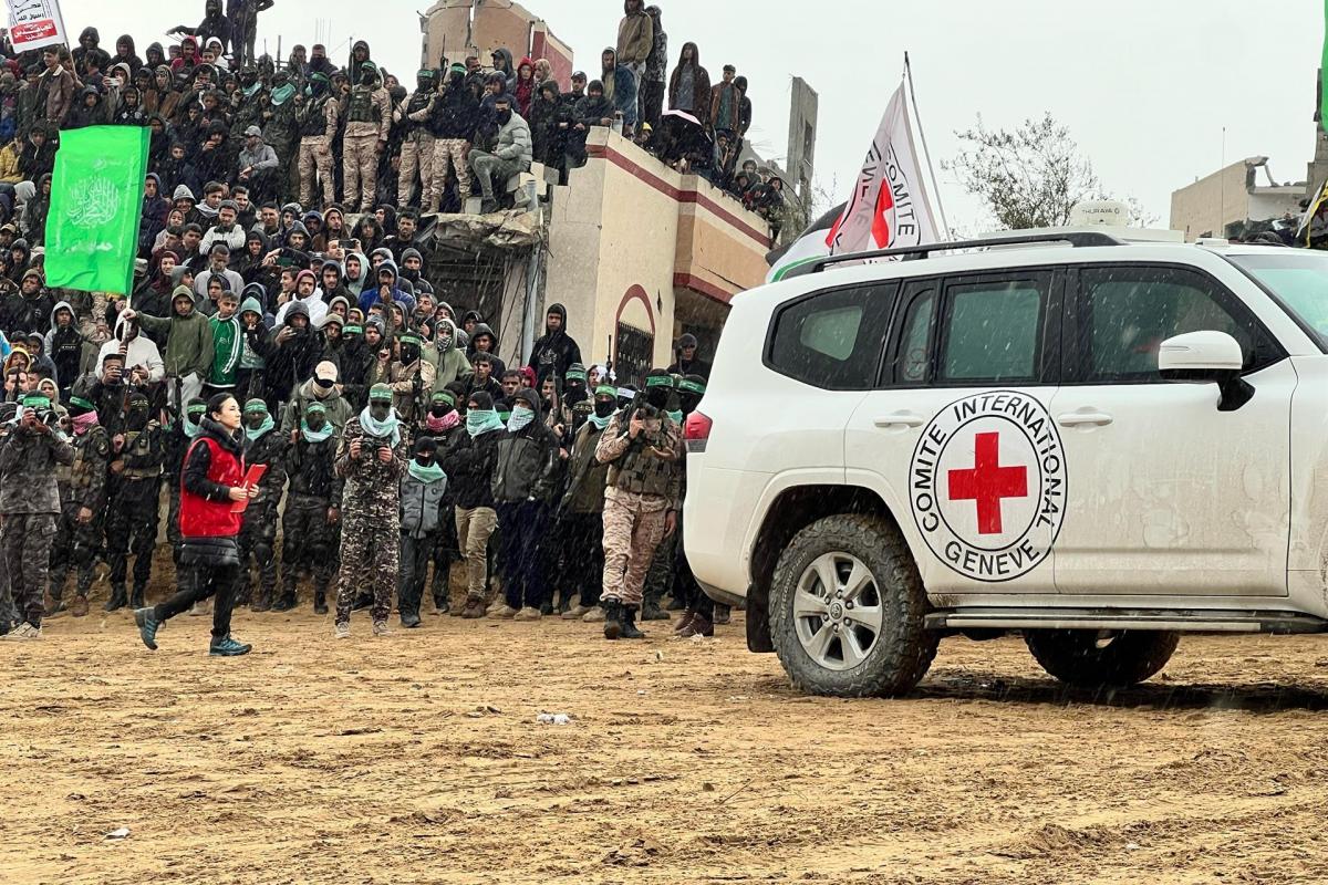Imagen de archivo de liberación de secuestrados en Gaza