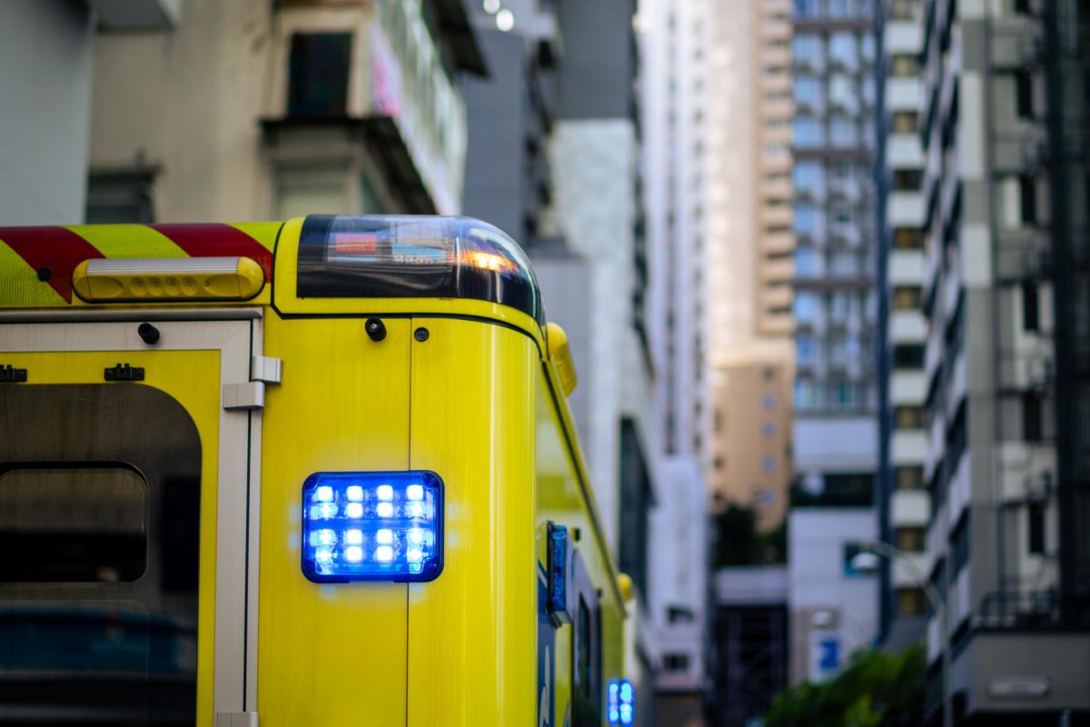 Imagen de archivo de un detalle de una ambulancia.