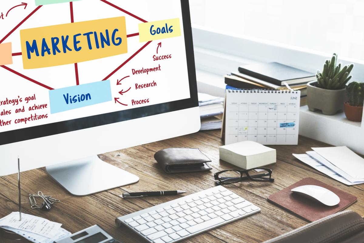 Marketing Branding Planning Vision Goals Concept