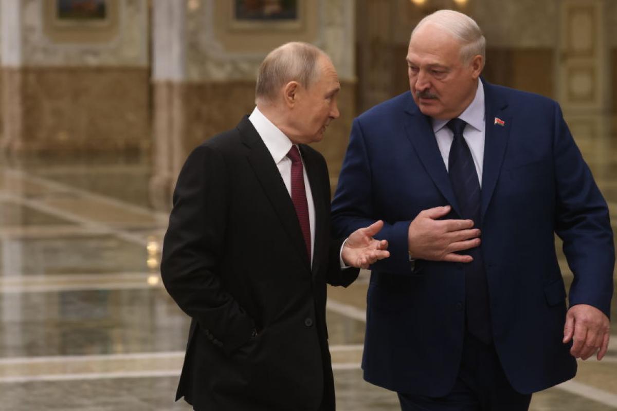 El presidente ruso, Vladimir Putin, y el presidente bielorruso, Alexander Lukashenko, en una reunión reciente.