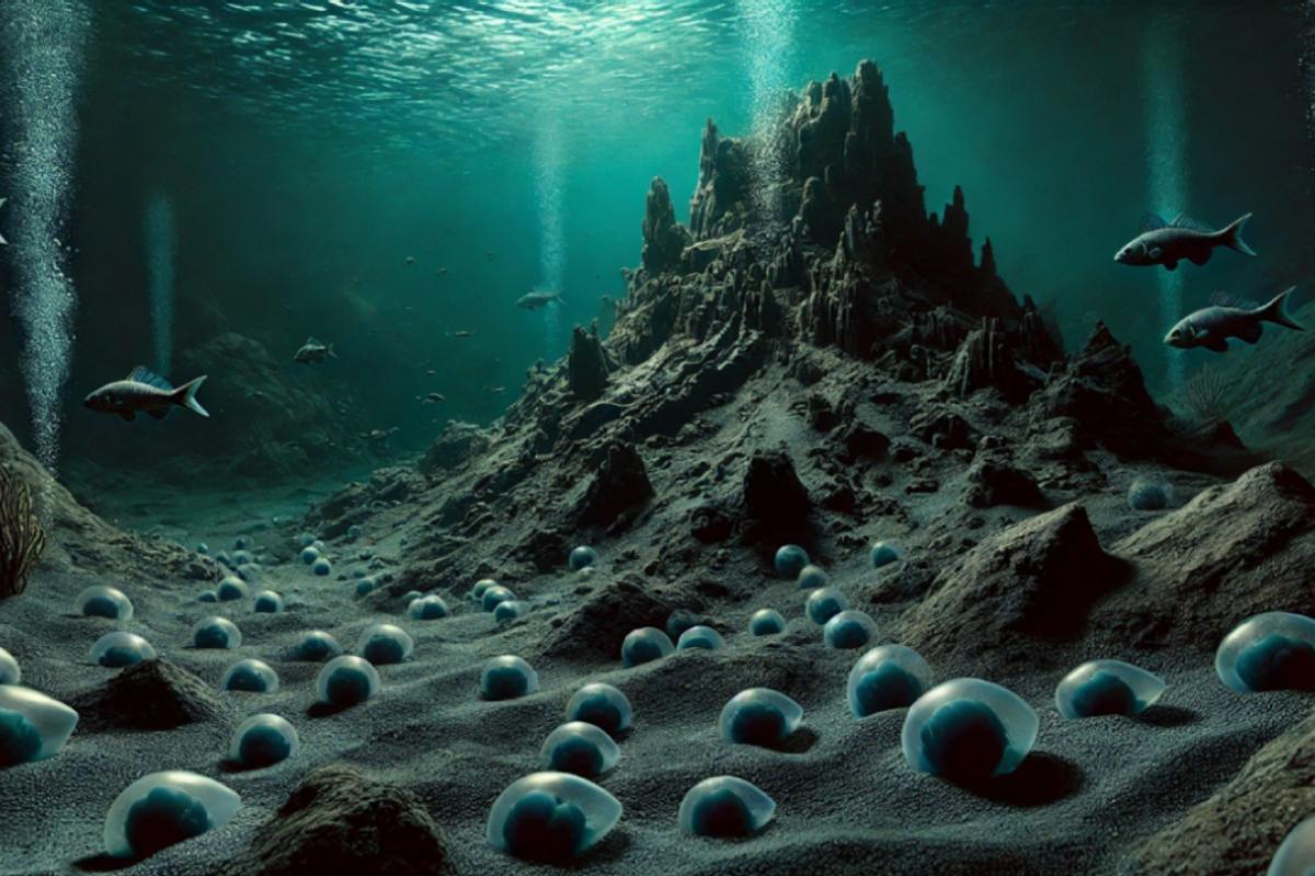 Investigadores encuentran miles de huevos gigantes vivos en un antiguo volcán submarino