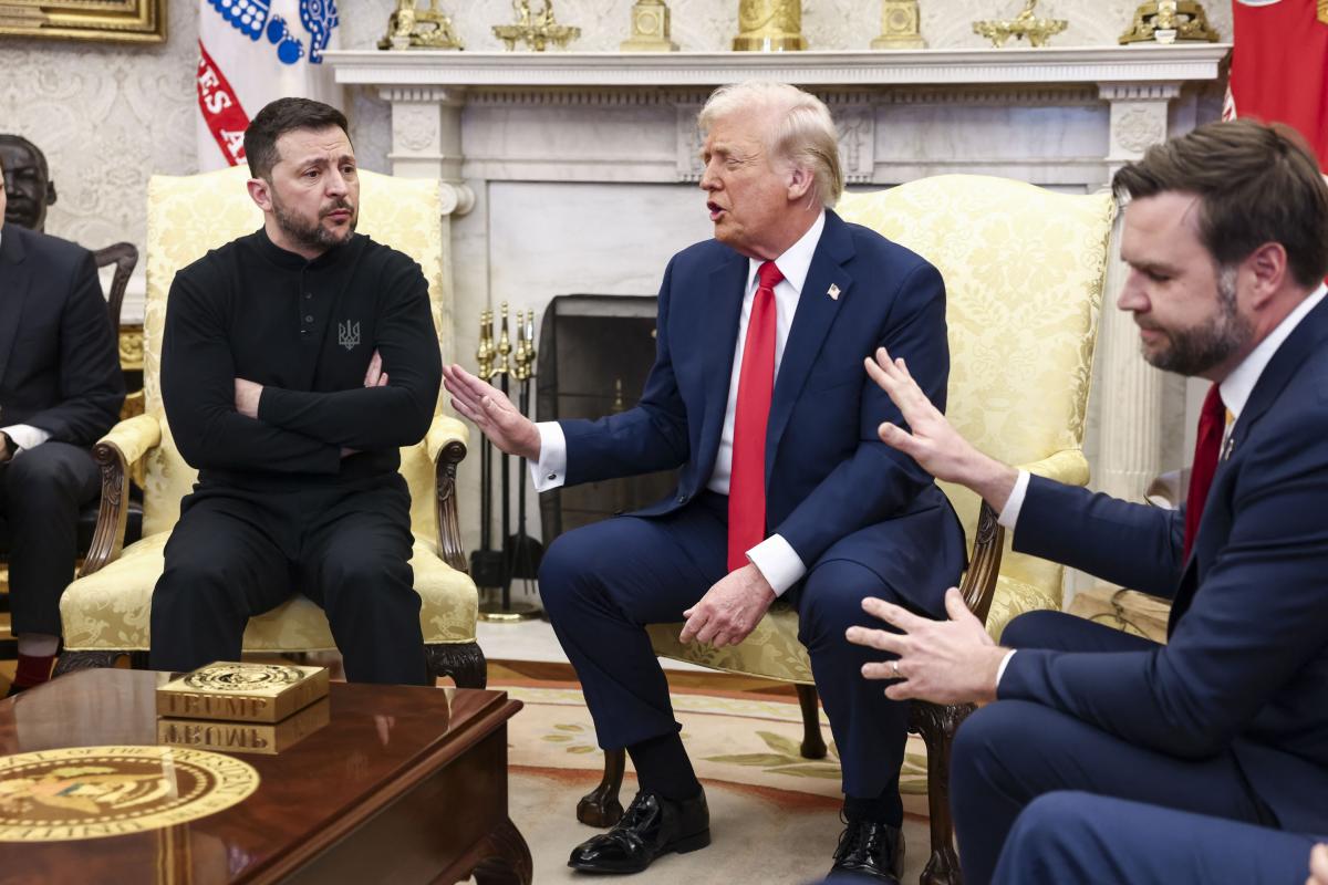 Foto de la reunión entre Volodimir Zelenski y Donald Trump.